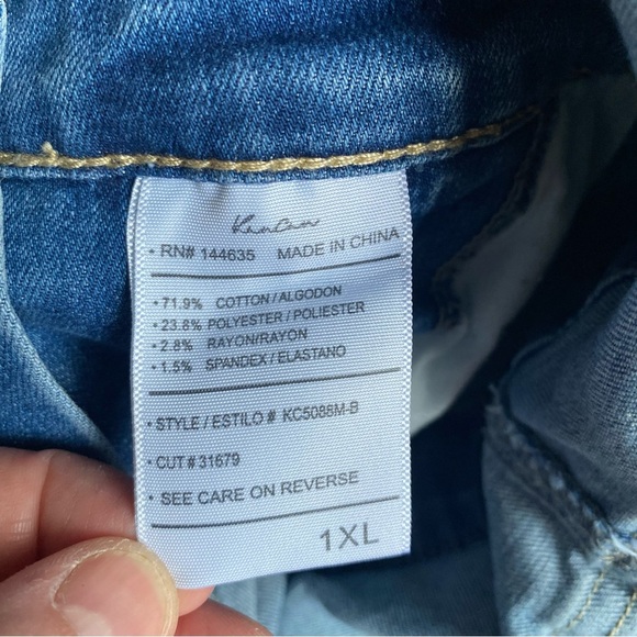 KanCan Estilo jean overalls open back 1X denim bib overalls - Picture 13 of 16